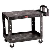 Utility Carts: Rubbermaid Commercial Products Service Carts Heavy Duty Black 2-Shelf Utility Cart wi screenshot. Janitorial Supplies directory of Janitorial & Breakroom Supplies.