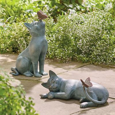 Cat Garden Statues - Curious - Grandin Road
