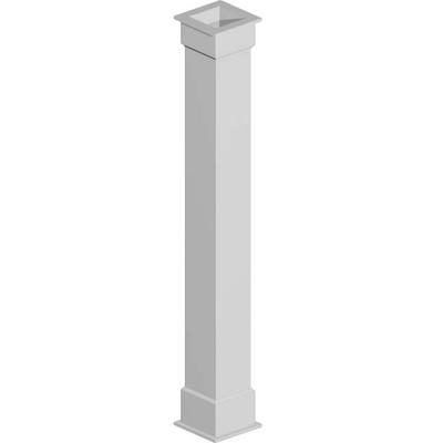 Fypon PVC 5/8 Inch Non-Tapered Vinyl Column Wrap 8 Inch Shaft Width - 96 Inch Height - Plain