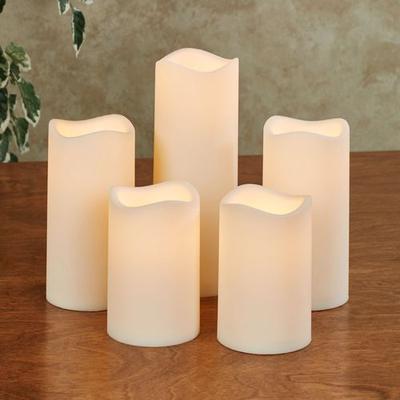 Elin LED Flameless Candles Ivory Set of Five, Set ...