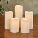 Elin LED Flameless Candles Ivory Set of Five, Set of Five, Ivory