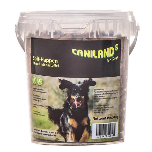 4 x 540 g Caniland Soft Strauß-Happen getreidefrei