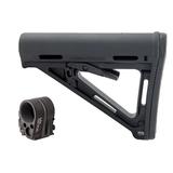 Brownells Ar-15 Moe Stock Collapsible Mil-Spec W/ Folding Stock Adapter - Ar-15 Moe Stock Assy Black