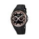 Lotus Men's Quartz Watch with Black Dial Analogue Display and Black Rubber Strap 18184/4