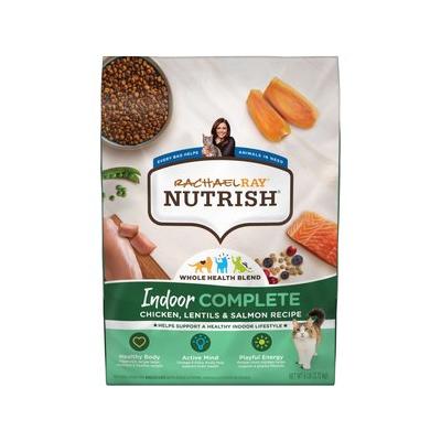 Rachael Ray Nutrish Indoor Complete Chicken with Lentils & Salmon Recipe Natural Dry Cat Food, 6-lb bag