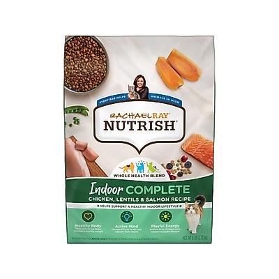 Rachael Ray Nutrish Indoor Complete Chicken with Lentils & Salmon Recipe Natural Dry Cat Food, 6-lb bag