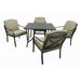 Darby Home Co Verdugo 5 Piece Outdoor Dining Set w/ Cushions Wood/Metal in Brown | 28.15 H x 41.93 W x 41.93 D in | Wayfair DBYH2216 34607911