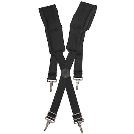 KLEIN TOOLS 55400 Tool Suspenders, Modular Tool Belt, Black, Cordura(R) Fabric