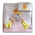 Zigozago - Baby Bedding set crib cot pram linen embroidered sheets Prince-Princess; Size: crib/pram 75 x 90 cm; Color: Pink