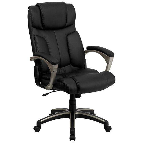 Flash Furniture BT-9875H-GG High-Back Folding Black Leather Executive Office Chair