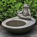 Campania International Zen Element Birdbath Concrete in Green | 9.25 H x 11 W x 11 D in | Wayfair B-178-VE