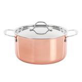 Concord Cookware 5 Qt. Tr-iply Copper Round Dutch Oven Stainless Steel/Copper in Brown/Gray | 5 H x 10 W in | Wayfair TC50