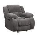 Hokku Designs Weissman Upholstered Glider Recliner Chenille | 42.25 H x 40.25 W x 41 D in | Wayfair RDBL1793 34768168