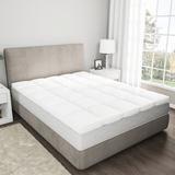 Plymouth Home Down Mattress Topper - Duck & Goose Feather Bed w/ Cover - 4" Plush Pillow Top for Support Down/Feather | 80 H x 78 W in | Wayfair