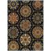 Blue/Yellow 46.06 x 0.43 in Indoor Area Rug - Charlton Home® Crownfield Floral Blue/Gold Area Rug Nylon | 46.06 W x 0.43 D in | Wayfair