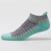 Balega Silver No Show Socks Socks Mid Grey/Aqua