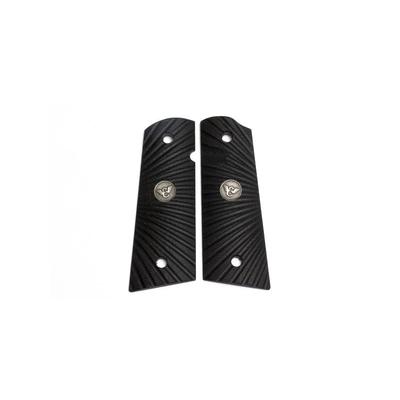 Wilson Combat Grips Full-Size Black G10 Starburst Pattern Flat Bottom Black 351ACFS