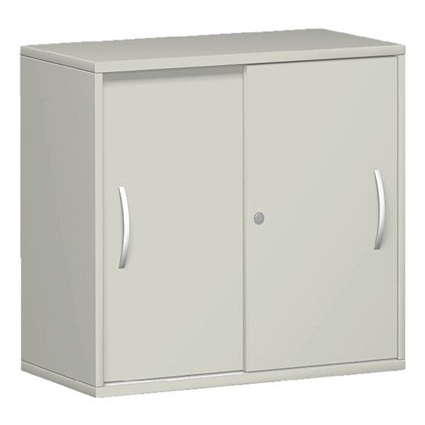 Geramöbel Schiebetürenschrank »New York« 2 OH 80 cm grau, 80x72x42.5 cm