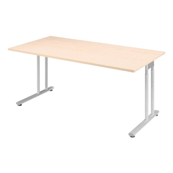 Geramöbel Schreibtisch »Lissabon« 180 cm beim Aufbau höhenverstellbar braun, 180x82x80 cm