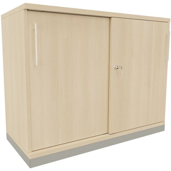 fm Büromöbel Schiebetürenschrank »Oldenburg« 2 OH 100 cm braun, 100x78.1x44.2 cm