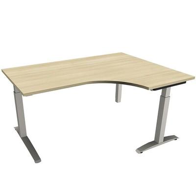 fm Büromöbel Winkelschreibtisch rechts »Oldenburg« 160 cm breit 65-85 cm hoch königsahorn, 160x85x80 cm Image