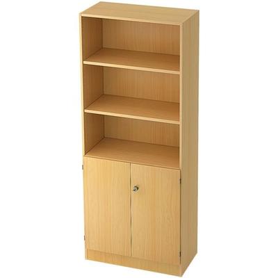HAMMERBACHER Regalschrank »R-Line« 80 cm breit 5 OH 2 Türen unten braun, 80x200.4x42 cm