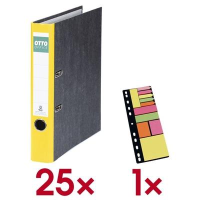 OTTO Office Re 25x Ordner »Future« inkl. 1 Pack Haftstreifen »Universal« gelb, 5x32x28.5 cm