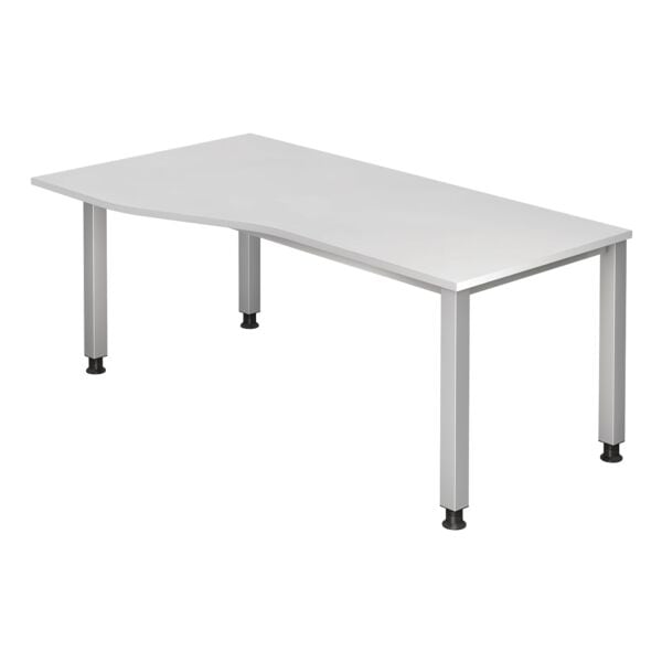 HAMMERBACHER Freiform-Schreibtisch »Q-Line« 180 cm weiß, 180x76x80 cm Image