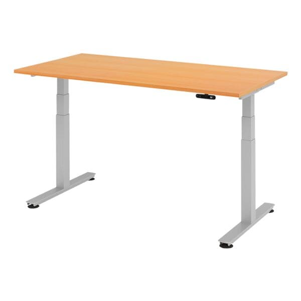 HAMMERBACHER Schreibtisch »Upper Desk« 160 cm breit und elektrisch höhenverstellbar bis 128,5 braun, 160x127x80 cm