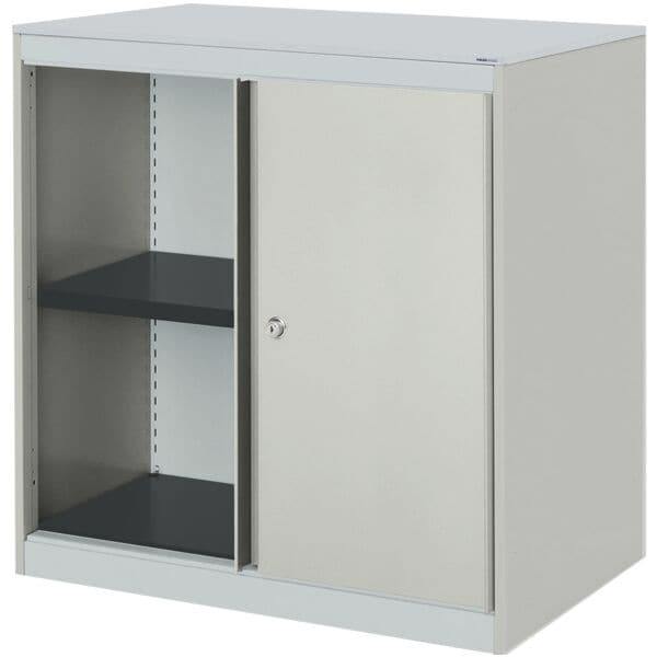 mauser Aufsatzelement für Stahlschrank mit Schiebetüren »Kontoro« 85 cm grau, 85x87x48.2 cm