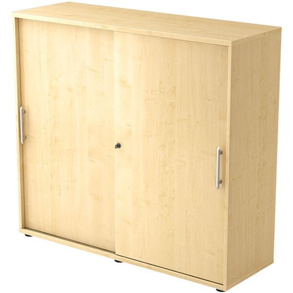 HAMMERBACHER Schiebetürenschrank 3 OH braun, 120x110x40 cm Image