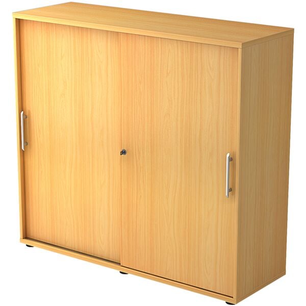 HAMMERBACHER Schiebetürenschrank 3 OH braun, 120x110x40 cm