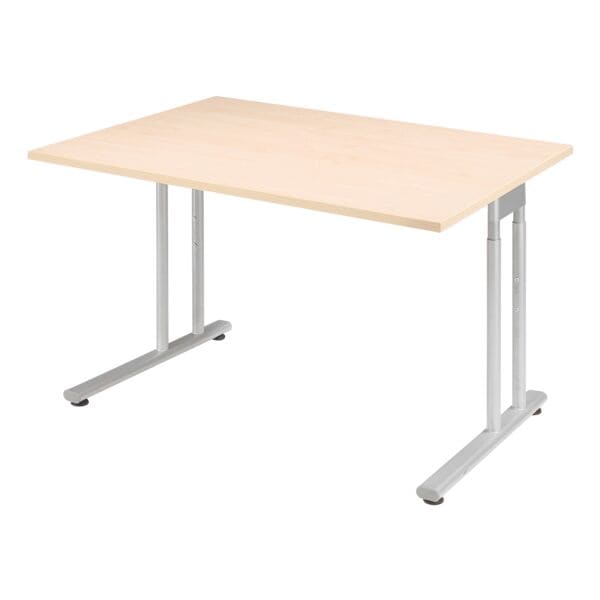 Geramöbel Schreibtisch »Lissabon« 120 cm manuell höhenverstellbar braun, 120x82x80 cm