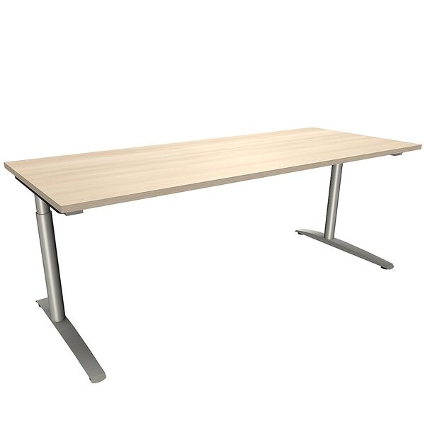 fm Büromöbel Schreibtisch »Fastline« 200 cm C-Fuß braun, 200x85x80 cm