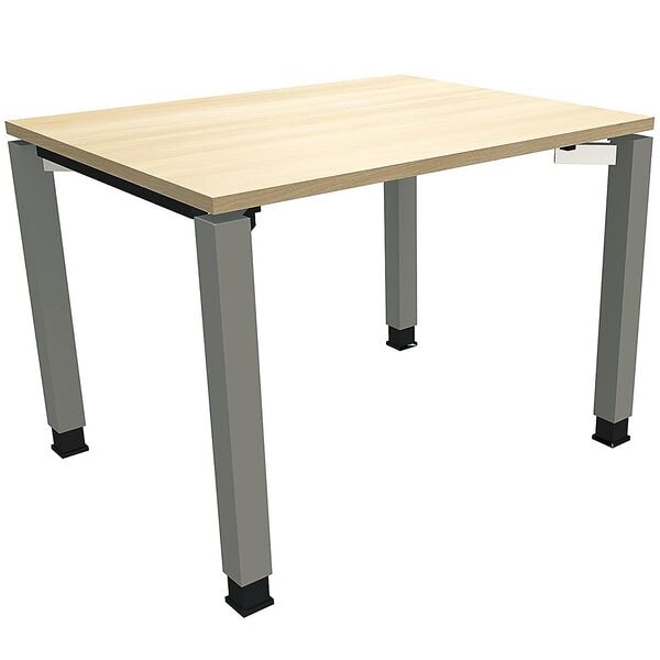 fm Büromöbel Manuell höhenverstellbarer Schreibtisch »Sidney« 100 cm 4-Fuß Quadratrohr königsahorn, 100x82x80 cm