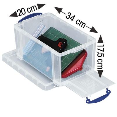 Ablagebox 8 Liter transparent, Really Useful Box, 34x17.5x20 cm