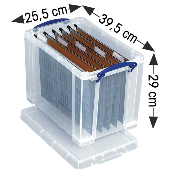 Really Useful Box Ablagebox 19 Liter transparent, 39.5x29x22.5 cm