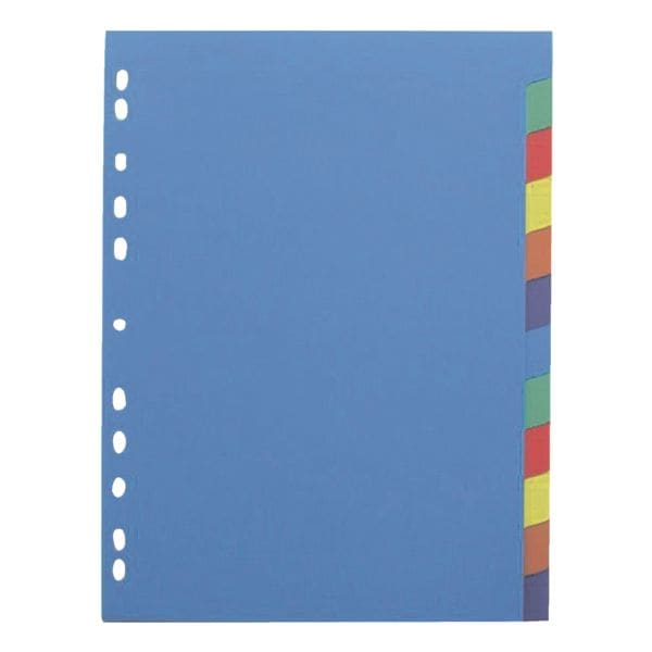 OTTO Office Premium Kunststoffregister 12-teilig blanko A4 blau/farbig blau, 24x29.7 cm Image