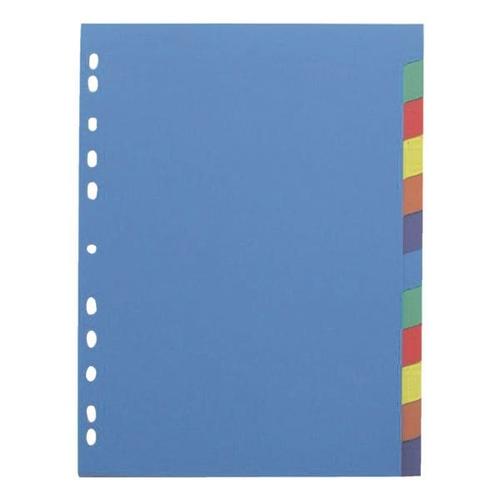 Kunststoffregister 12-teilig blanko A4 blau/farbig blau, OTTO Office Premium, 24×29.7 cm