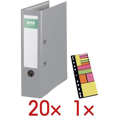 OTTO Office 20 Ordner »Exclusive I« inkl. 1 Packung Haftstreifen »Universal« grau, 8x32x28.5 cm Image