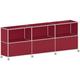 Aktenschrank »System 4« auf Rollen rot, viasit, 227.9x82.6x40.4 cm