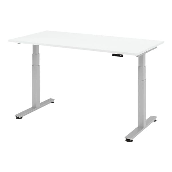 HAMMERBACHER Schreibtisch »Upper Desk« 160 cm breit und elektrisch höhenverstellbar bis 128,5 weiß, 160x127x80 cm