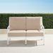 Grayson Loveseat with Cushions in White Finish - Sailcloth Sailor - Frontgate