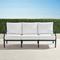 Carlisle Sofa with Cushions in Onyx Aluminum - Sunbrella Rain, Rain Sailcloth Seagull - Frontgate