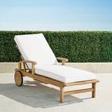 Cassara Chaise Lounge with Cushions in Natural Finish - Performance Rumor Snow, Standard - Frontgate
