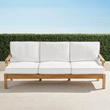 Cassara Sofa with Cushions in Natural Finish - Resort Stripe Aruba, Standard - Frontgate