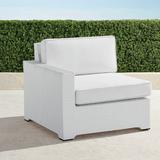 Palermo Left-facing Chair with Cushions in White Finish - Solid, Special Order, Rumor Midnight, Standard - Frontgate