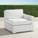 Palermo Right-facing Chair with Cushions in White Finish - Stripe, Special Order, Resort Stripe Aruba, Standard - Frontgate