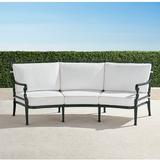 Carlisle Curved Sofa with Cushions in Onyx Finish - Rumor Stone, Standard - Frontgate