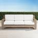 St. Kitts Sofa in Weathered Teak with Cushions - Performance Rumor Snow, Standard - Frontgate